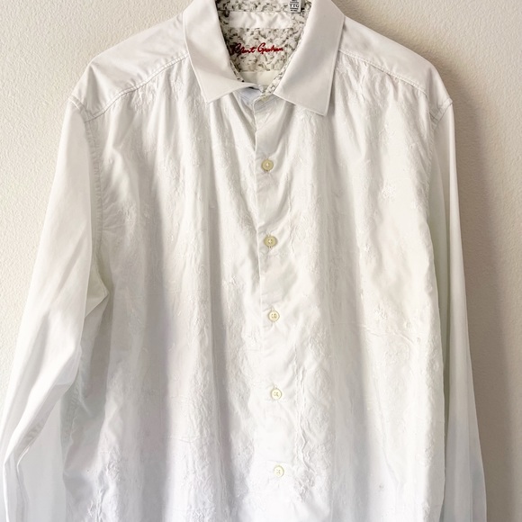 Robert Graham White Button Down Shirt Size 2XL - Picture 3 of 13